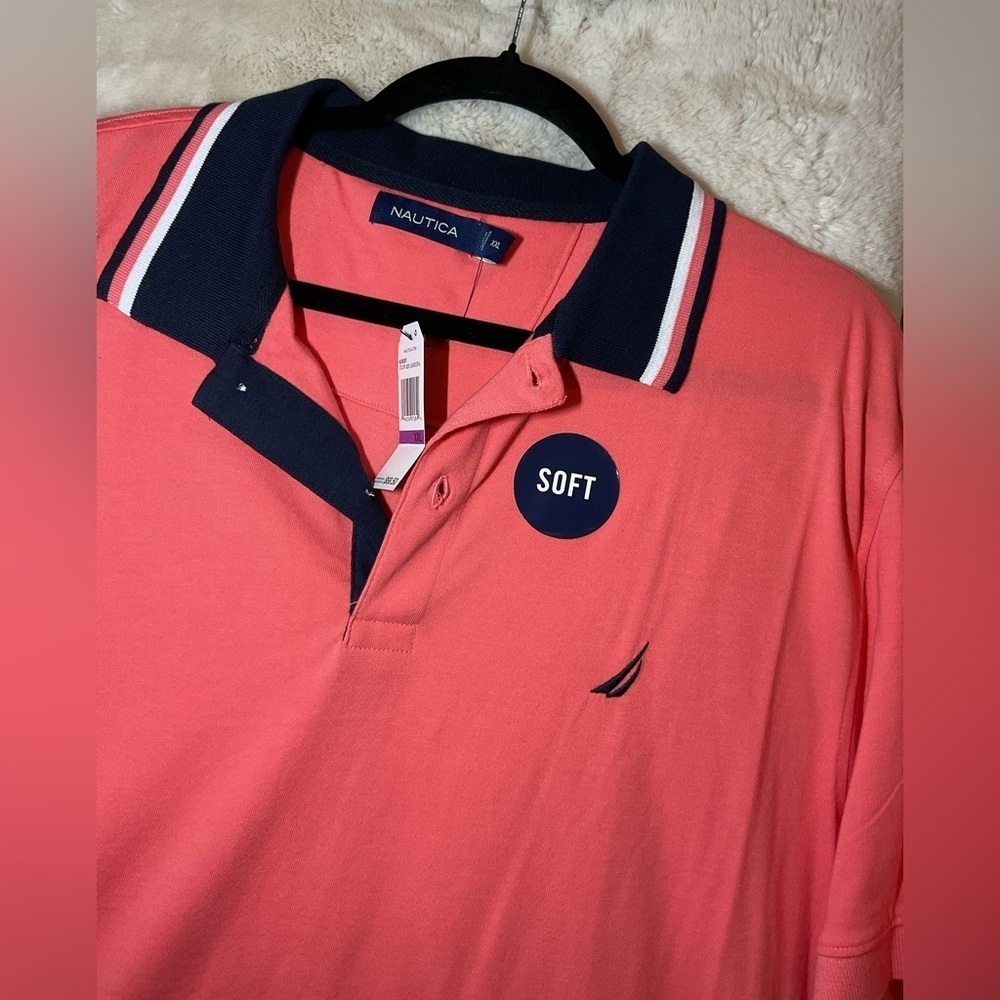 Nautica Men's Coral Polo Shirt - Picture 2 of 4